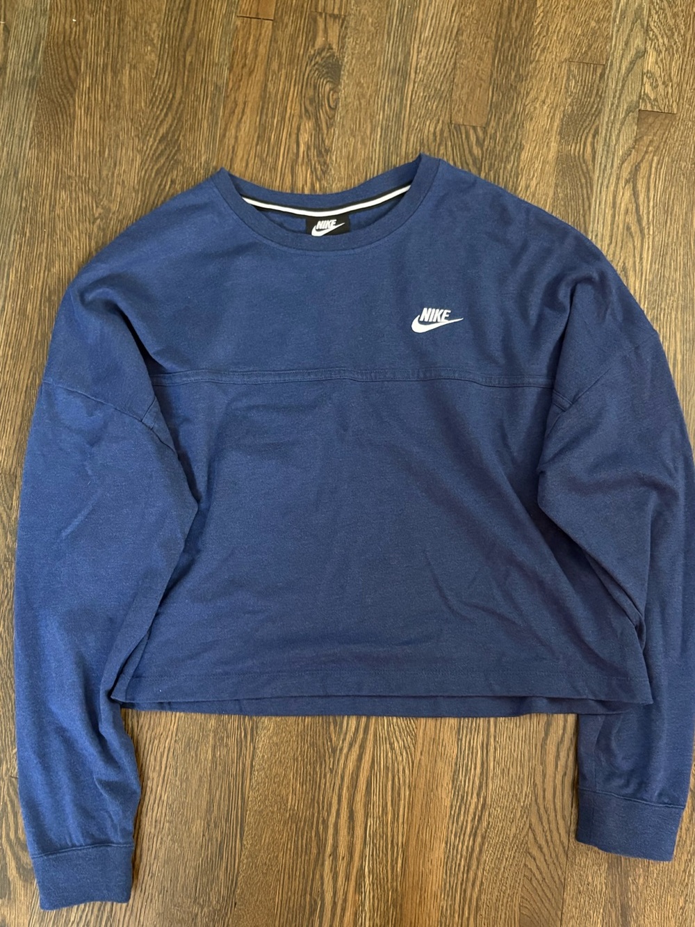 Navy Nike Cropped Sweater